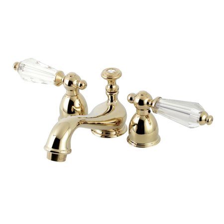KINGSTON BRASS KS3952WLL Wilshire Mini-Widespread Bathroom Faucet W/Pop-Up, Brass KS3952WLL